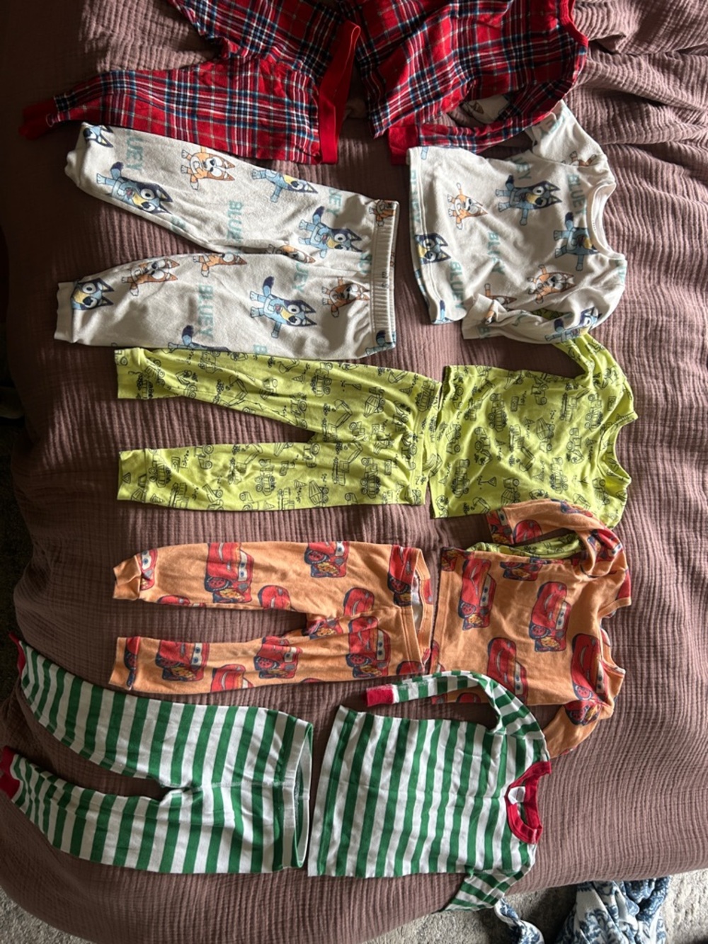 GAP Kids Pajama Set Bundle - Red, Green, Yellow, Orange, White